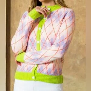 THML Pattern Women's Sweater - Pink, Purple, and Green